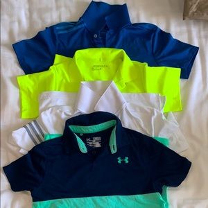 4 athletic polo shirts